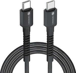 Portronics Type C 3 A 2 m Konnect X 60W Type C to Type C Fast Charging Cable