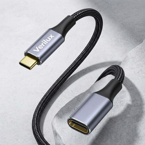 Verilux USB Type C Cable 5 A 1 m Copper Braiding USB C Extension Cable 100W PD