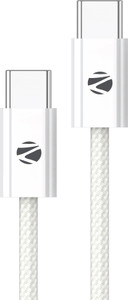 ZEBRONICS USB Type C Cable 1 m ZEB-TT60 Plus (White)