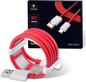 vismac USB Type C Cable 8 A 1 m copper 80W Compatible Data Sync Fast Charging Cable Supports Dash/Warp Charging