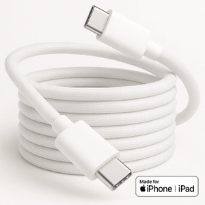 RoarX USB Type C Cable 6 A 1 m Nylon Braided Fast Charging Braided 60W Braided USB-C charging Cable for Iphone 15/15 Pro/ 15 Pro Max
