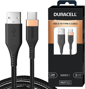DURACELL USB Type C Cable 1.2 m USB Type C, 3A Braided Sync & Quick Charging Cable, 3.9 Feet (1.2M)
