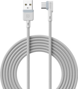 Portronics USB Type C Cable 3 A 2 m Konnect L with Data Sync, Nylon Braided, Tangle Resistant, Fast Charging Cable