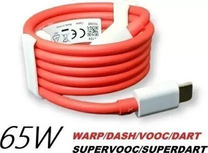 Pandaco USB Type C Cable 6.5 A 1 m 65W-10W/6.5A VOOC/WARP//SUPERVOOC/SUPERDART CHARGER CABLE