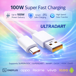 ULTRAWARP USB Type C Cable 1.03 m original 100W SuperVOOC Type-C Fast Charging Cable | 10A High Power | Ultra Fast Charge