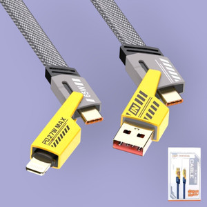 ULTRADART USB Type C Cable 1 m New-Braided 4 in 1 Cable PD and Quick Charge for Android and IOS Devices