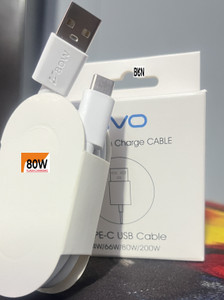 BKN USB Type C Cable 6 A 1.2 m ORIGNAL CERTIFIED VIVO 80W / 6 AMPERE FLASH CHARGING 1.2 METER FAST CHARGING DATA CABLE FOR VIVO VIVO iQOO VIVO 120W, VIVO X90 PRO, IQOO 9 PRO, IQOO 10, VIVO IQOO 11, VIVO X90 PRO +, VIVO IQOO 8 / IQOO 9 / IQOO 10 PRO, X80 X70 X50 Pro V27 V25 iQOO 11 10 9 8 7 6 Z7 Z5, VIVO T1 5G, VIVO X90 Pro, X90, iQOO 11 5G, VIVO V25 PRO /Y73, Z1x,Z5,Z6, Z6 5G, Vivo X90 Pro Plus 5G, iQoo Z6 pro, iQoo 9 SE, iQoo7, iQOO Neo 6 SE 5G, VIVO V20 , V20SE , V20 Pro , X50 , X50 Pro, VIVO V25, VIVO X80 PRO, Vivo X70 Pro Plus, Vivo X80, iqoo Neo 7,Neo 7 Pro,Neo 6 vivo X90,X90 Pro,X80,X80 Pro,X70,X70 Pro AND ALL VIVO TYPE C MOBILE PHONES