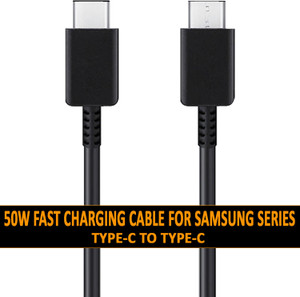 SUFO USB Type C Cable 5 A 1 m 50W/5A TYPE-C TO TYPE-C Fast Charging Cable For S24 Ultra / S24 Plus / S24 / S23 FE / S23 Ultra / S23 Plus / S23 / S22 FE / S22 Ultra / S22 Plus / S22 / S21 FE / S21 Ultra / S21 Plus / S21 / S20 FE / S20 Ultra / S20 Plus / S20 /