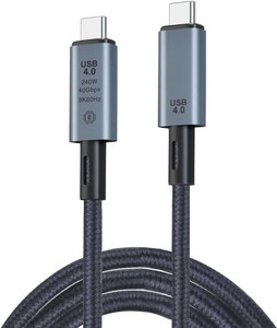 ULTRABYTES USB Type C Cable 2 m USB4 Cable 240W PD, USBC to USBC Thunderbolt 4 Cable, 8K@60HZ
