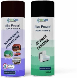 Eko Power Foam Cleaner Combo for Multipurpose and AC 500ml each Degreasing Spray