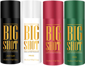ऑस्कर Big Shot Deodorant Jazz Club, Privee & Eros (150ml each)  -  पुरुषों के लिए