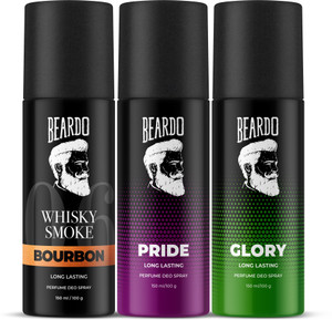 बीर्डो Whisky Smoke Bourbon, Pride & Glory Body Spray | Long Lasting Deo Deodorant  -  पुरुषों के लिए