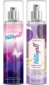 LAYER'R Wottagirl! Combo AMBER KISS and FRENCH PEONY 60ml Body Mist - Image 6
