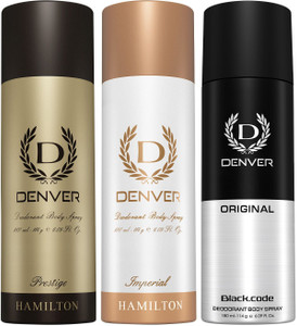 DENVER Black Code Body Spray - For Men - Image 6