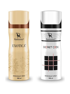 RAMSONS Exotica & Secret Code Deodorant Combo Deodorant Spray - For Men & Women