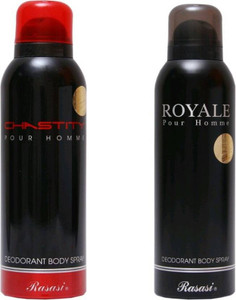 RASASI CHASTITY ROYALE BLACK POUR HOMME DEODORANT SPRAY