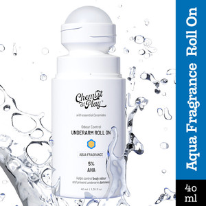 केमिस्ट एट प्ले 5% AHA Underarm Roll On | Lactic Acid s - Aqua Fragrance  -  पुरुषों और महिलाओं के लिए