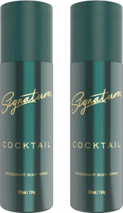Signature Cocktail Long Lasting Fragrance Skin Friendly (200ML Each) Combo Deodorant Body Spray  -  For Men & Women