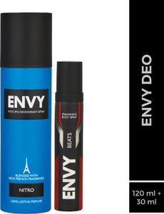 Envy Nitro Body Deo 120 ml & Beats Nano 30 ml Deodorant Spray  -  For Men