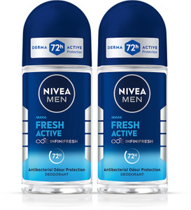 NIVEA Fresh Active Deodorant Roll-on Deodorant Roll-on  -  For Men