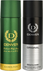 DENVER Hamilton and Black.code Original Body Deo Deodorant Spray  -  For Men