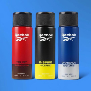REEBOK Inspire Your Mind, Challenge Your Limits And Trust Your Intuition Body Spray  -  For Men