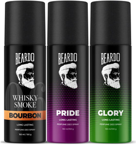 BEARDO Whisky Smoke Bourbon, Pride & Glory Body Spray | Long Lasting Deo Deodorant Deodorant Spray  -  For Men