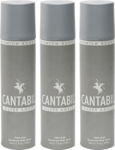 CANTABIL Silver Amber Body Spray  -  For Men