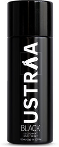 उस्तरा Black Deodorant | Strong and Intense Fragrance | Boosts freshness डिओडोरेंट स्प्रे  -  पुरुषों के लिए