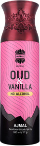 Ajmal Oud Vanilla Non-Alcoholic Deodorant Body Spray With Fruity Fragrance Perfume Deodorant Spray  -  For Men & Women