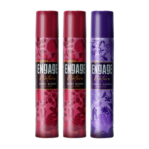 Engage Nature Deo 3x150ml Pack (Berry Bloom & French Garden) - Image 1