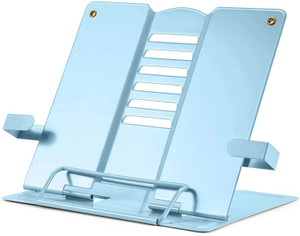 Idena Adjustable Reading Stand - Metal Bracket Book Holder For Desk, Blue