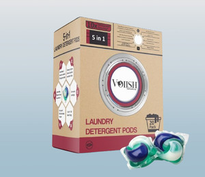 VOIISH Magic Wash 5-in-1 Laundry Pods with Tough Stain Fighter & Floral Aroma Lily Detergent Pod