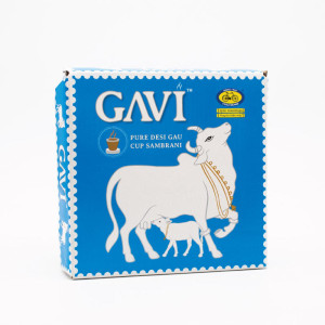 Gavi Pure Desi Gau Cup Sambrani made with Cow Dung for Daily Puja (12 Cups) Woody Dhoop