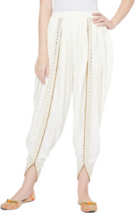 Cut Style Clothing Women's Rayon Solid Dhoti Free Size (28 Till 36) Pack of 1 Self Design Women Dhoti