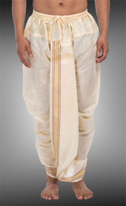 एथनिकविला Men Confertable Stitched Dhoti Silk पुरुषों के लिए सेल्फ डिज़ाइन धोती