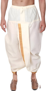 Shomyra Creations Readymade Silk Dhoti for men, Ready to wear Dhoti, Free Size Solid Men Dhoti