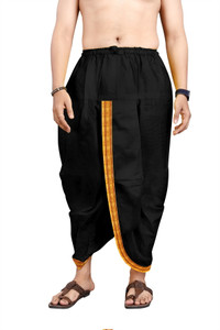 DIAMOND CLUSTER Maharaj Comfortable Cotton Dhoti for Men, Free Size, Ready to Wear Solid Men Dhoti