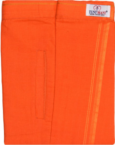 TUNI MANI PRESIDENT Welcro Pocket Dhoti Solid Men Dhoti
