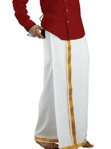 house of common Men's Cotton Single Dhoti| Pack of 1 Self Design Men Dhoti