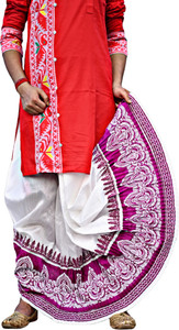 GOURI COLLECTIONS (10CO) Ready To Wear Pant System PRINTED MAYUR PUCHHA Embellished Men Dhoti