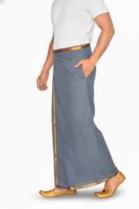 TUNI MANI welcro, Pocket Single Solid Men Dhoti