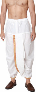 Shomyra Creations Readymade Silk Dhoti for men, Ready to wear Dhoti, Free Size Solid Men Dhoti