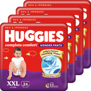Huggies Complete Comfort Wonder Pants,India's Fastest Absorbing Diaper(XXL 24X4) - XXL