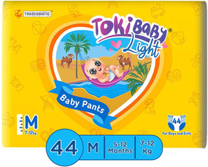 TokiBaby Pack of 44 Baby Diapers for 5 to 12 month old Babies upto