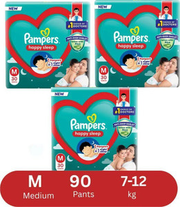 Pampers Anti rash lotion with Aloe vera baby Medium size diaper pants combo(Pack of 3) - M