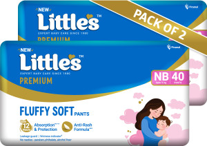 Little's Comfy Baby Pants Diapers with Wetness Indicator and 12 hours Absorption | - New Born