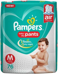Pampers New Diapers Pants, Medium (76 Count) - M