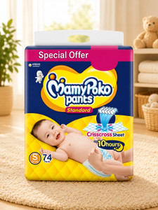 MamyPoko Standard Baby Care Pants - S (74 Pieces) - Image 6
