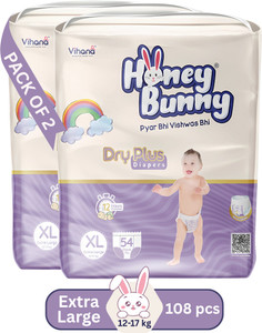 HONEY BUNNY Baby Diaper Pants Super Soft Dry Plus 12 Hour protection - XL - XL